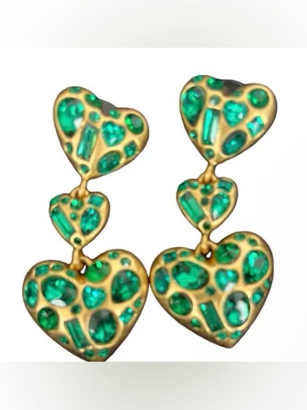 Oscar de la Renta heart earrings